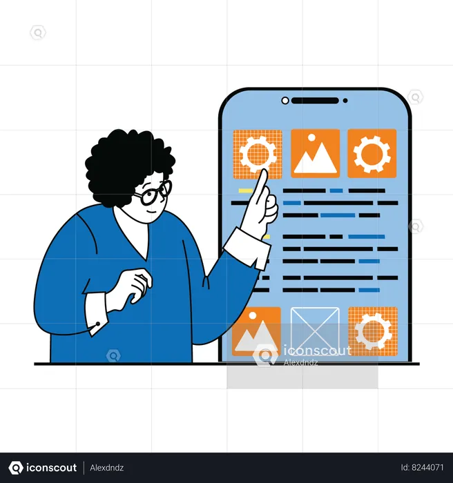 App UI Designer  Illustration