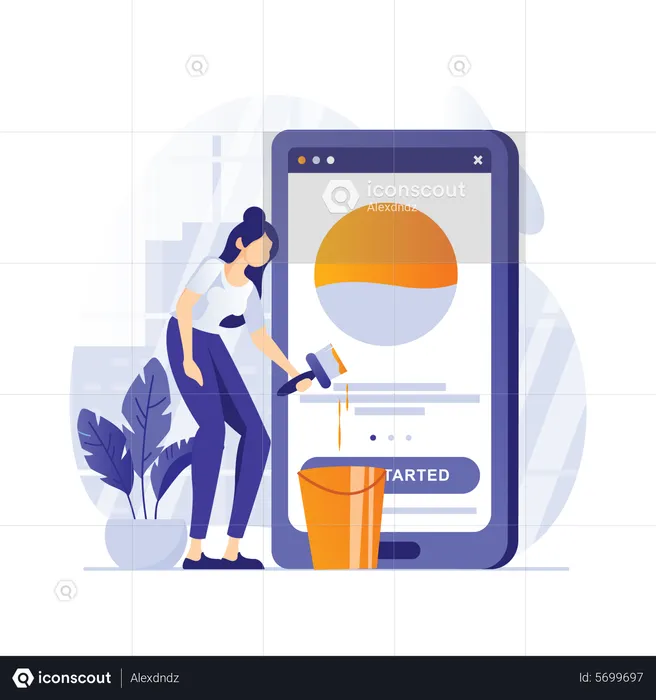 App UI Designer  Illustration