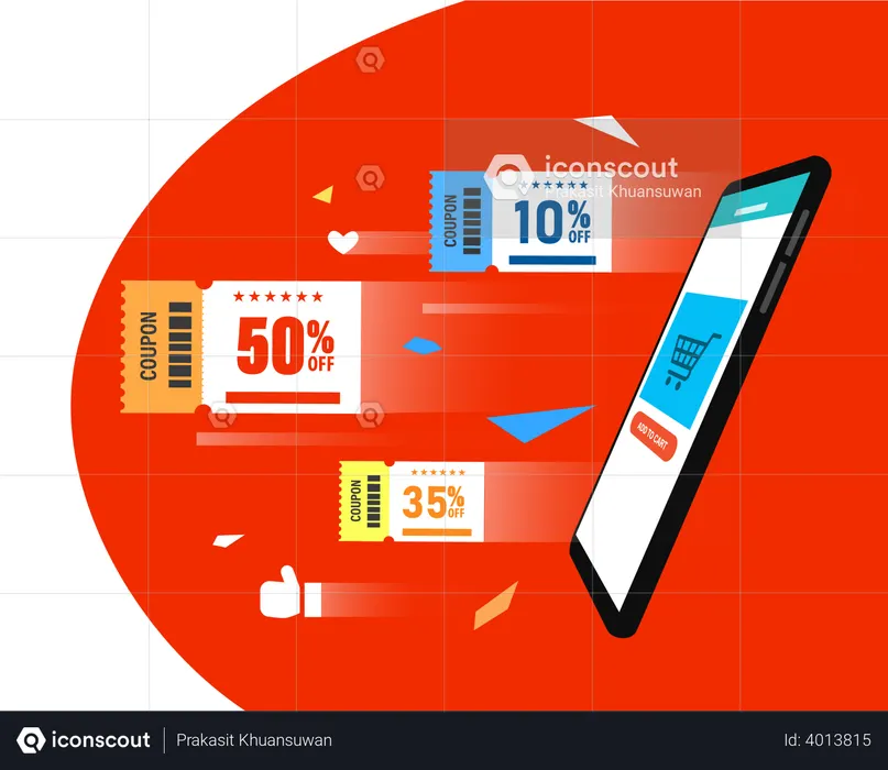 Application d'achat en ligne  Illustration