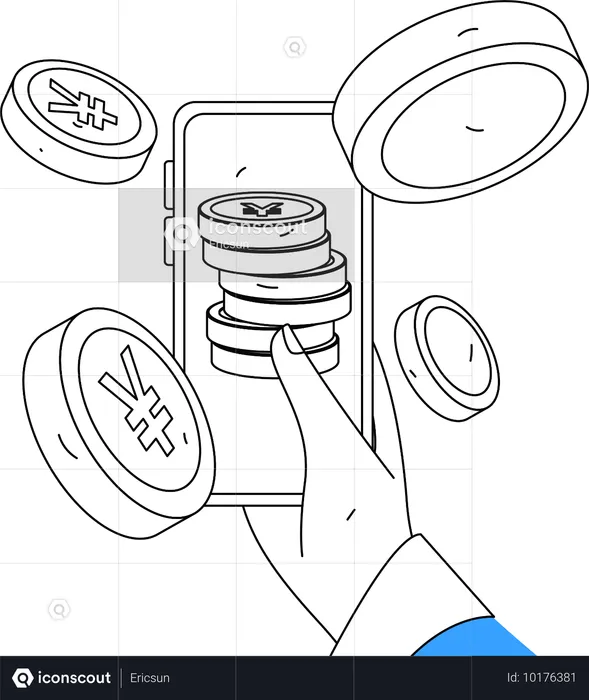 Application mobile d'investissement  Illustration