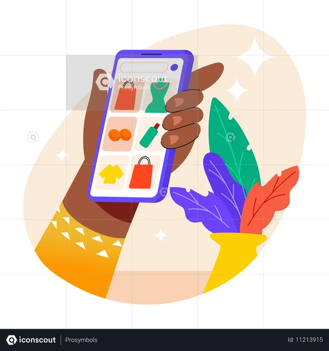 Application de commerce électronique  Illustration