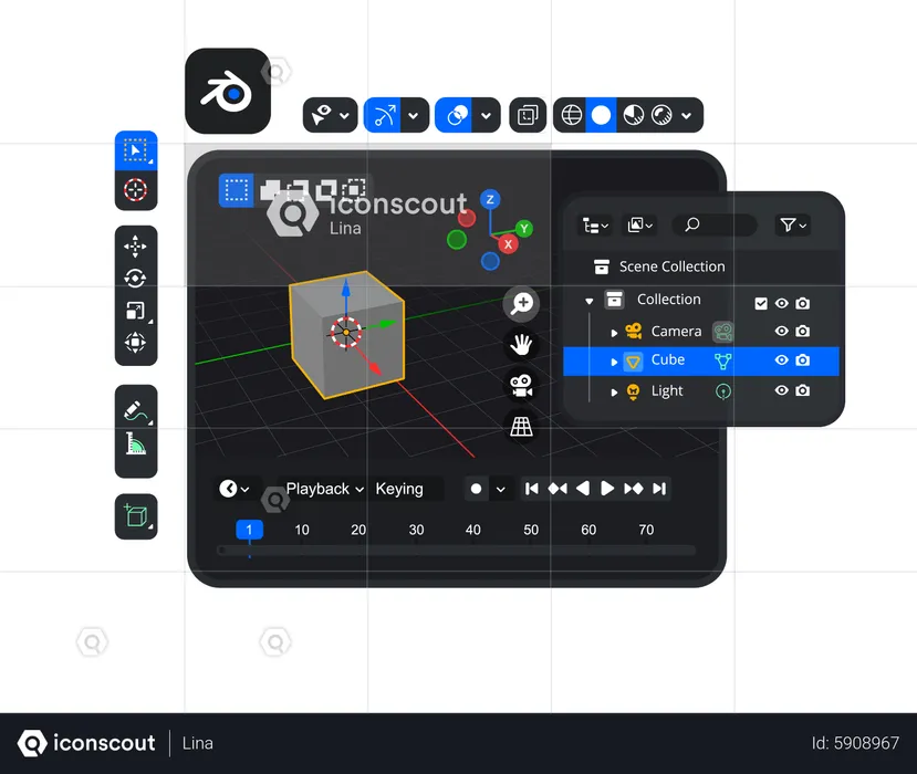 Application de conception 3D  Illustration