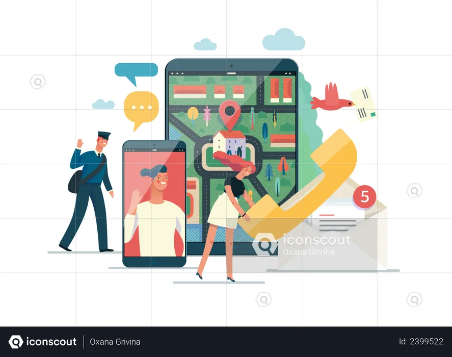 Application de localisation utilisant Postman  Illustration