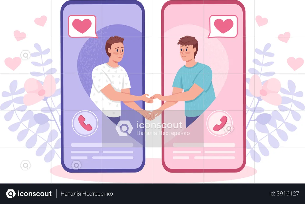 Application de rencontres gay  Illustration