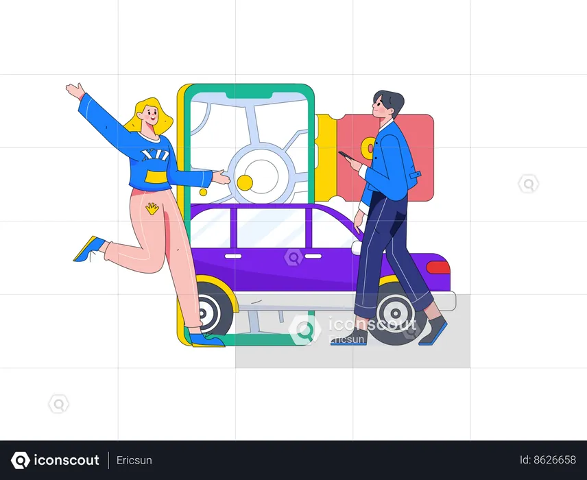 Application de réservation de taxi  Illustration