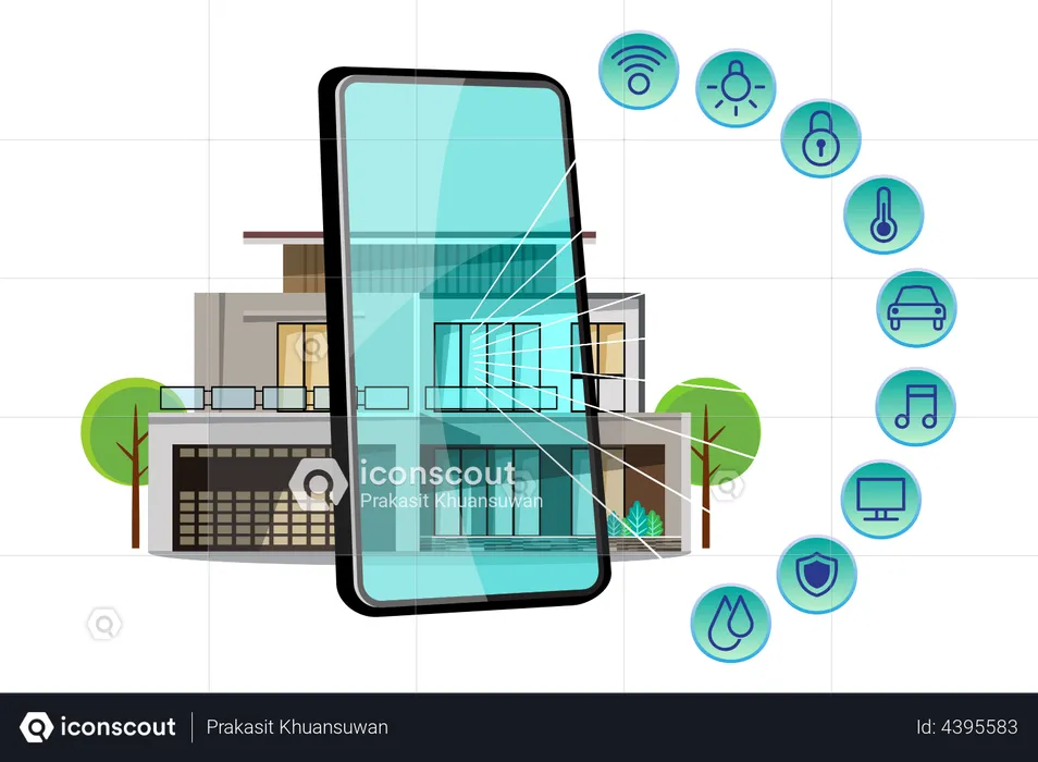 Application pour maison intelligente  Illustration