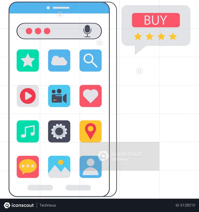 Application mobile  Illustration