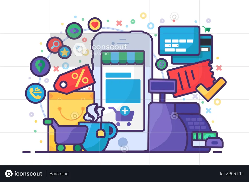 Application mobile  Illustration