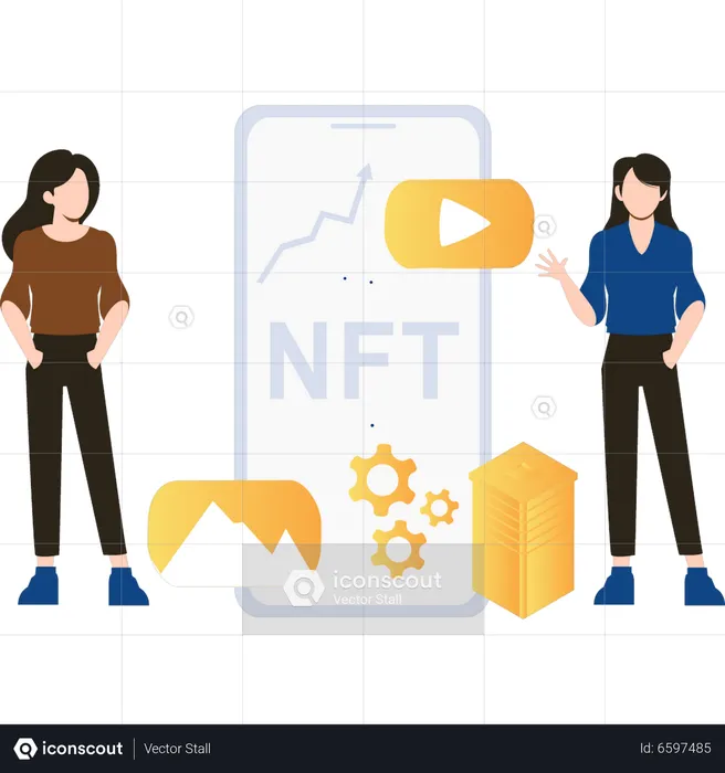 Application mobile nft  Illustration