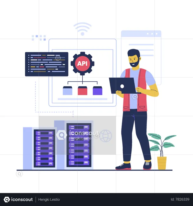 Application Programming Interface technology  Illustration