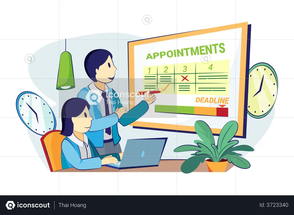 Appointment schedule management  Illustration