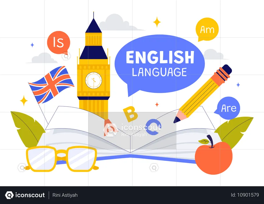 Apprentissage de l'anglais  Illustration