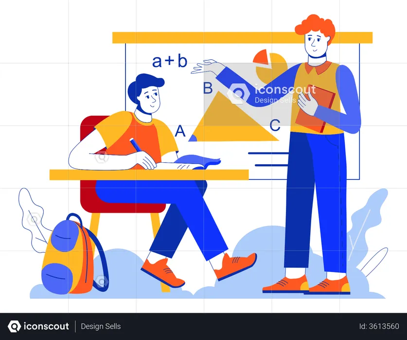 Apprentissage scolaire  Illustration