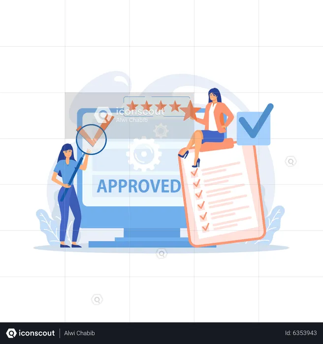 Approval mark  Illustration