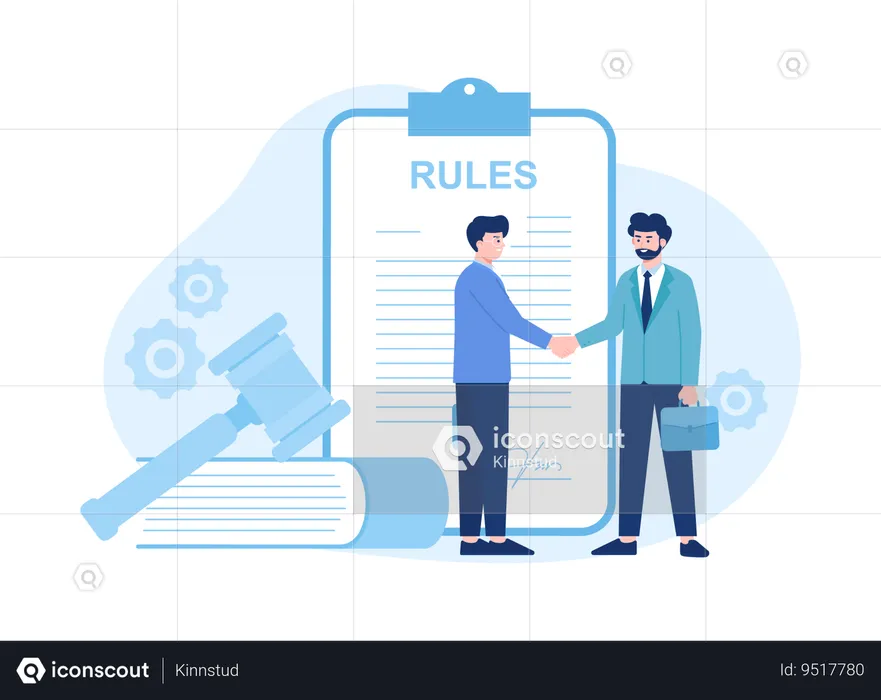 Approval of the rules of the employment contract  Illustration