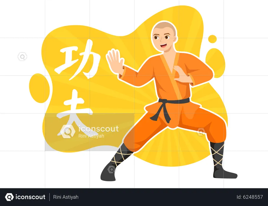 Aprendiendo Kung Fu  Ilustración