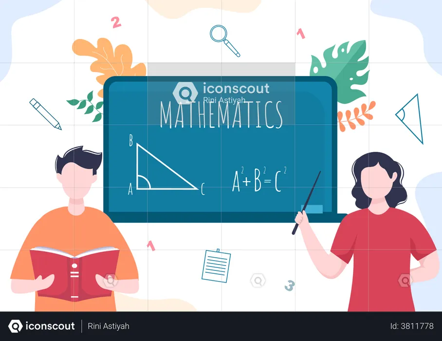 Aprendizaje de Matemáticas de la Educación  Ilustración