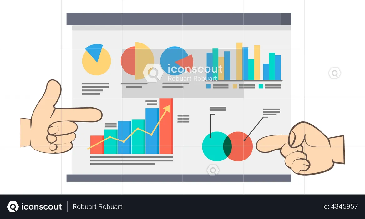 Apresentação sobre dados analíticos de negócios  Ilustração