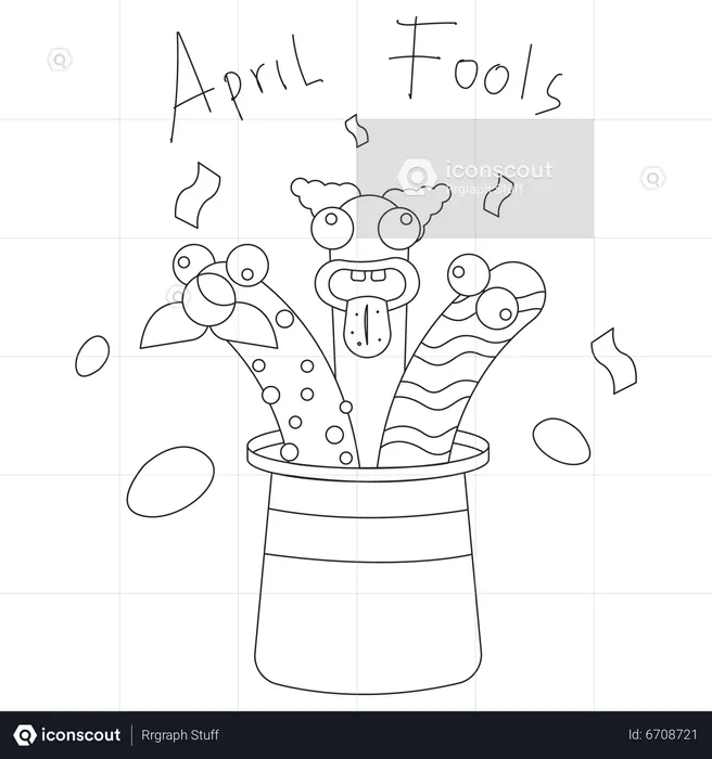 April Fool prank box  Illustration