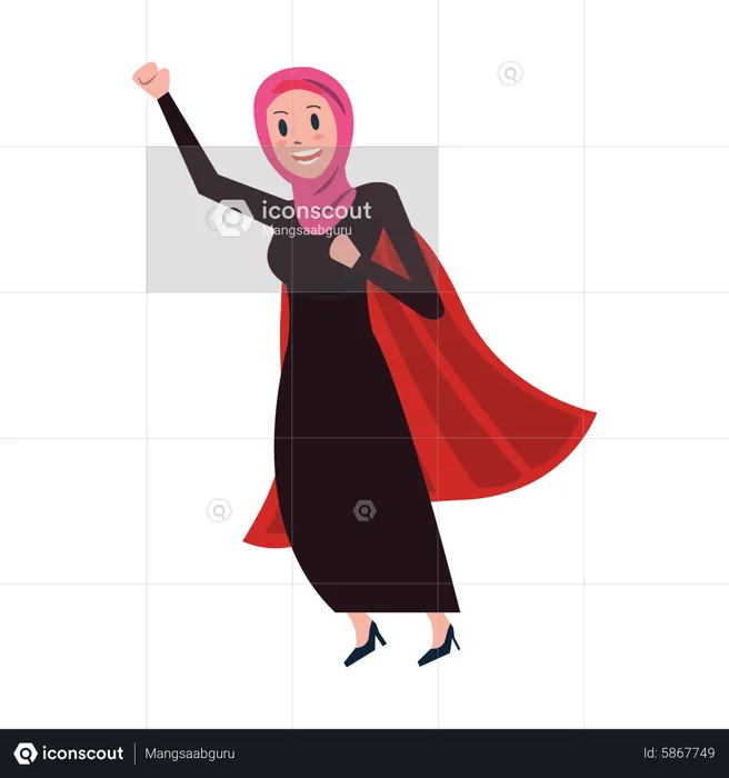 Arab Super business woman  Illustration