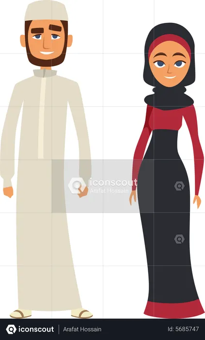 Arabic couple  Illustration