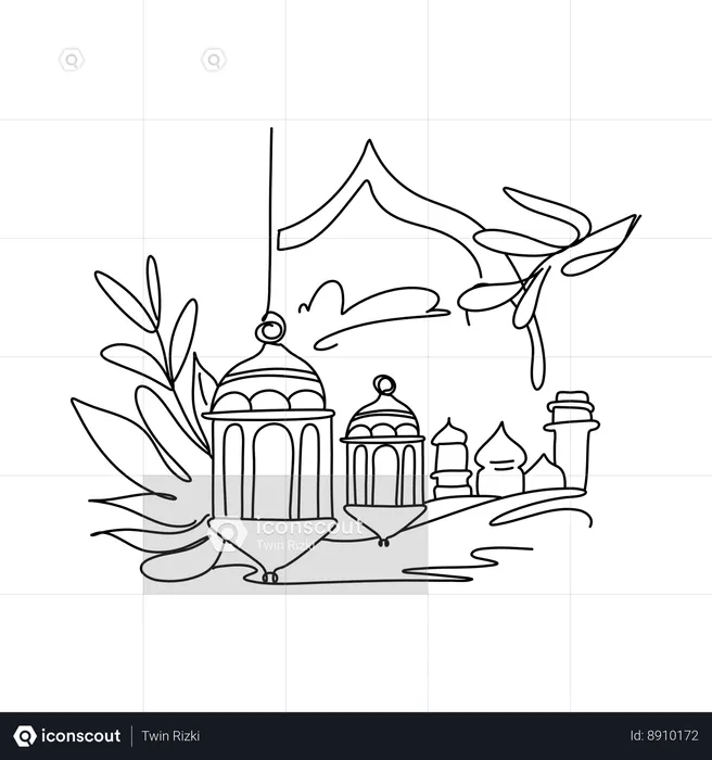 Arabic Lantern  Illustration