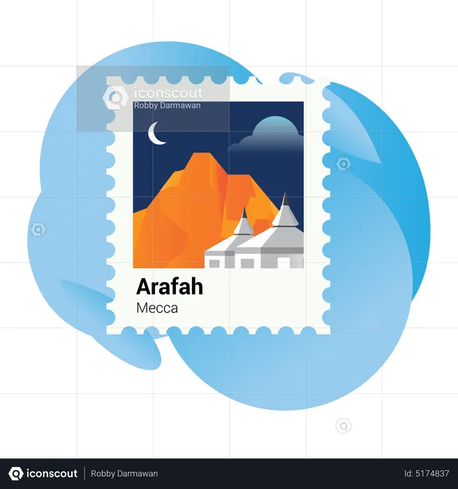 Tarjeta postal de arafah  Ilustración