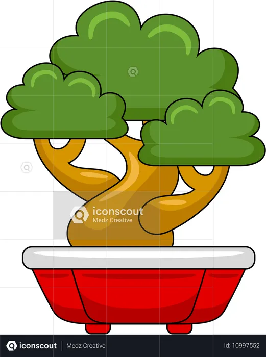 Árbol bonsai  Ilustración