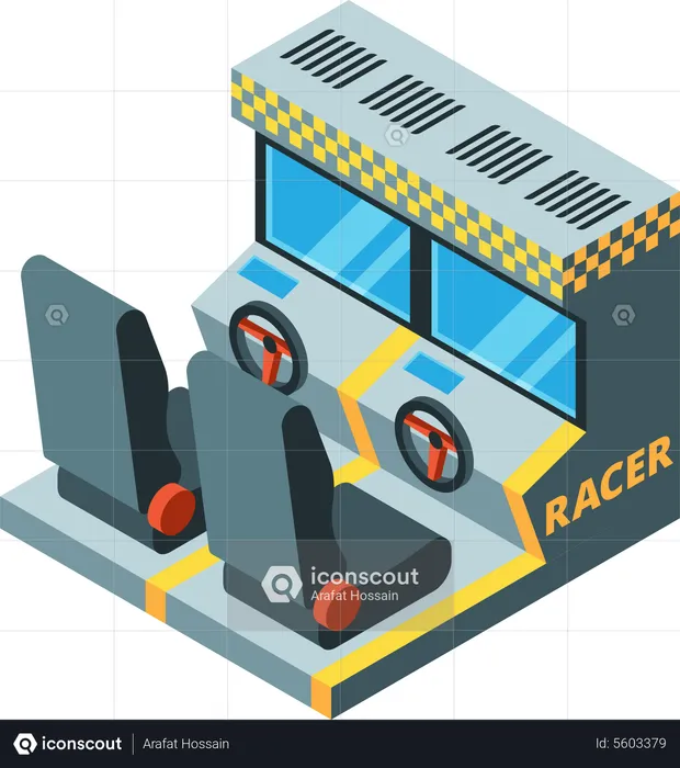 Arcade de carreras de autos  Ilustración