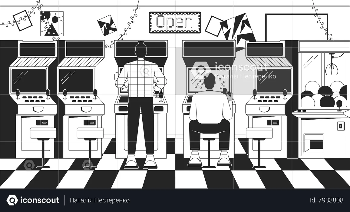 Arcade video gaming  Illustration