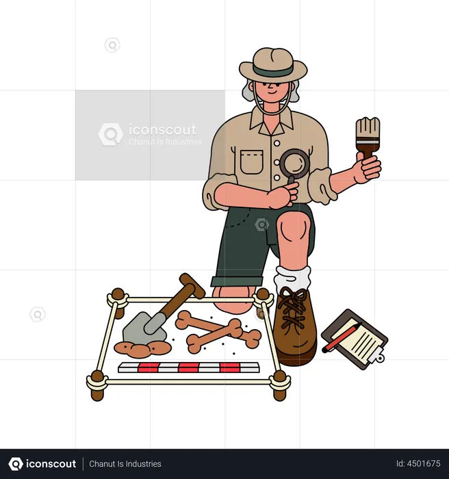 Archaeologist  Illustration