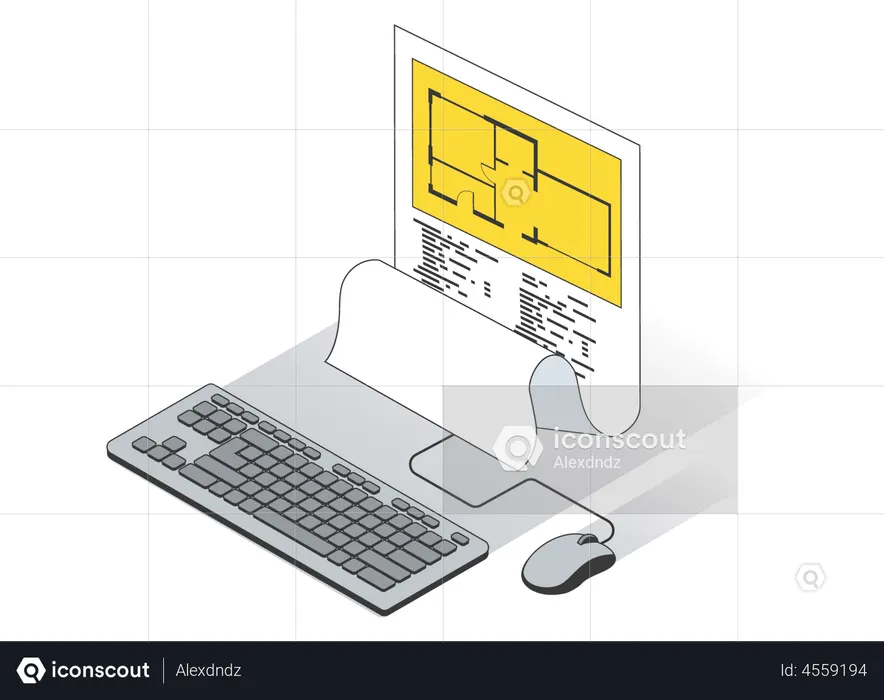 Architecture Blueprint  Illustration