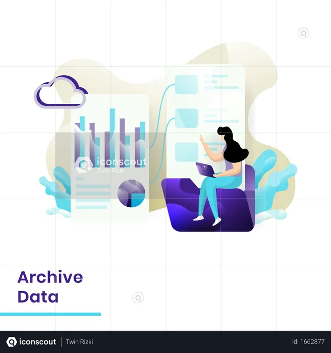 Archive Data  Illustration