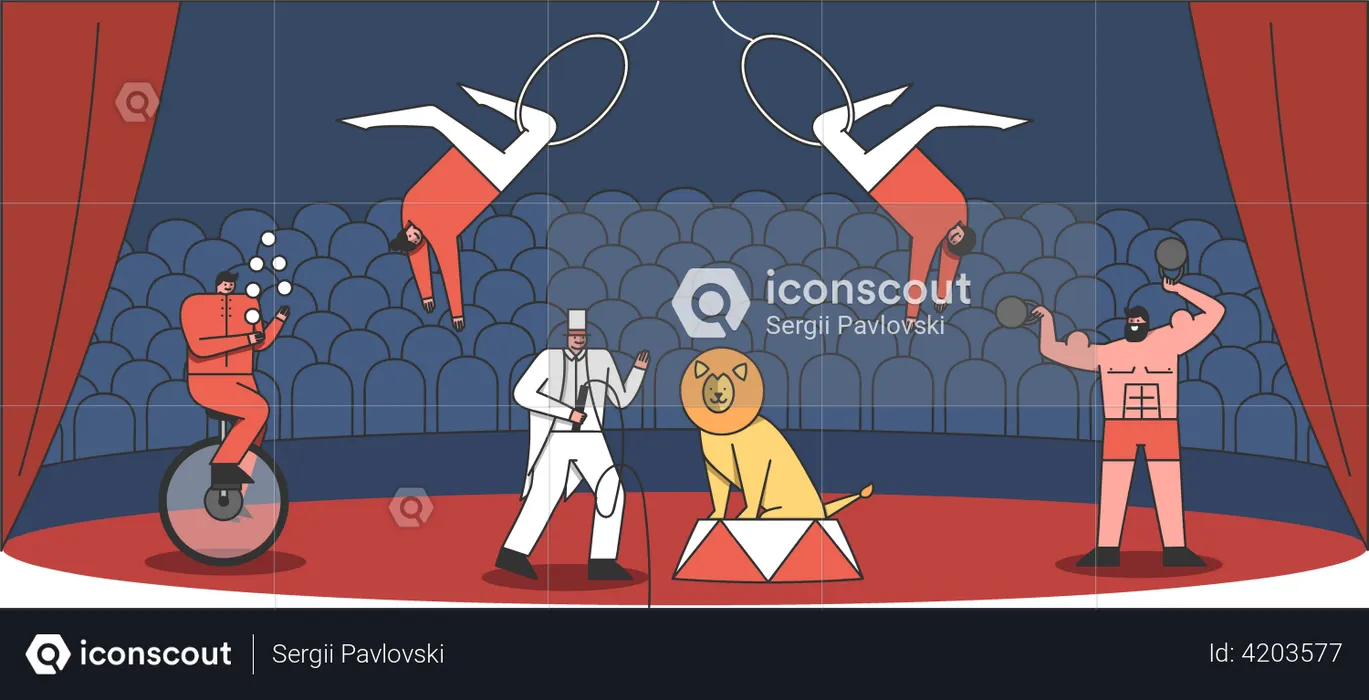 Arena de circo  Ilustração