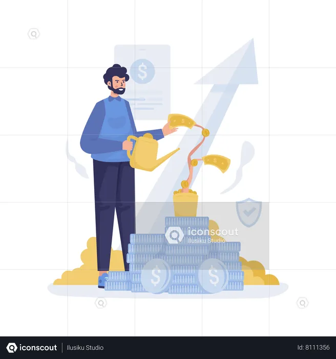 Croissance des investissements monétaires  Illustration