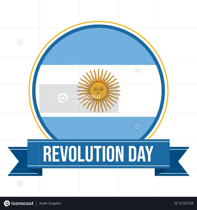 Argentina revolution day  Illustration