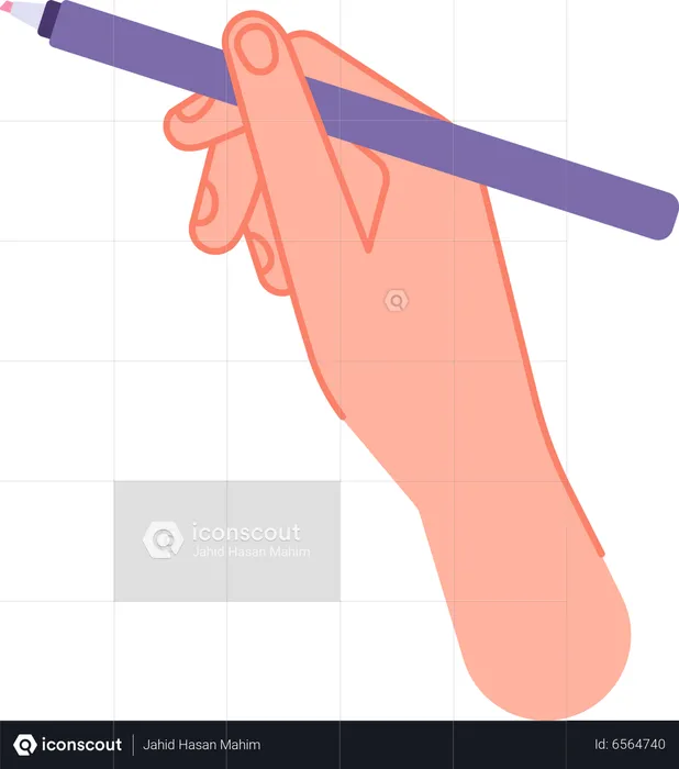 Arm holding pencil  Illustration