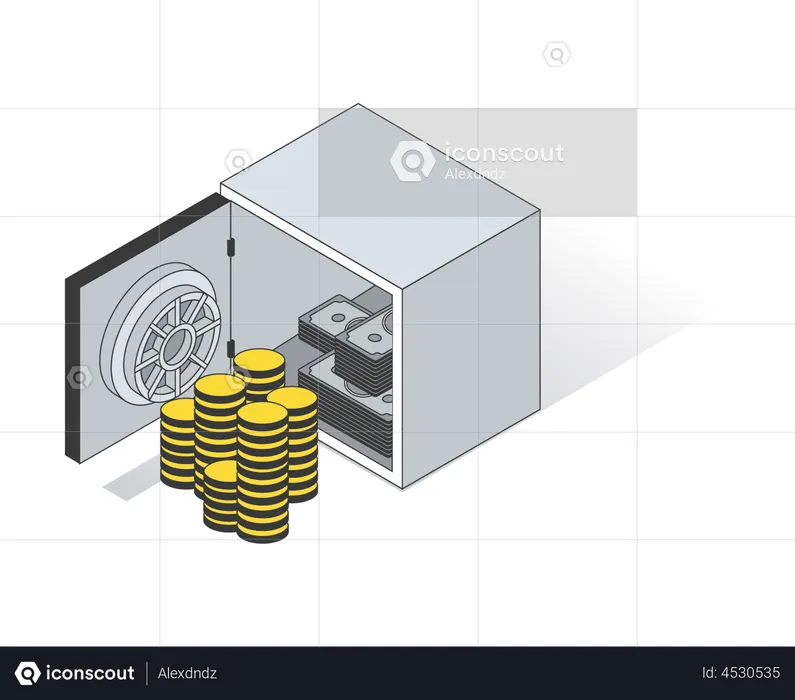 Armário do banco  Ilustração