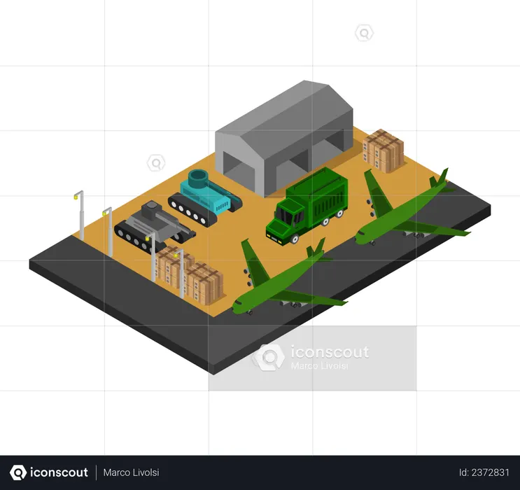 Army Camp  Illustration