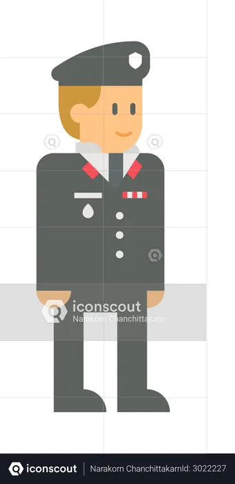 Army officer  Illustration