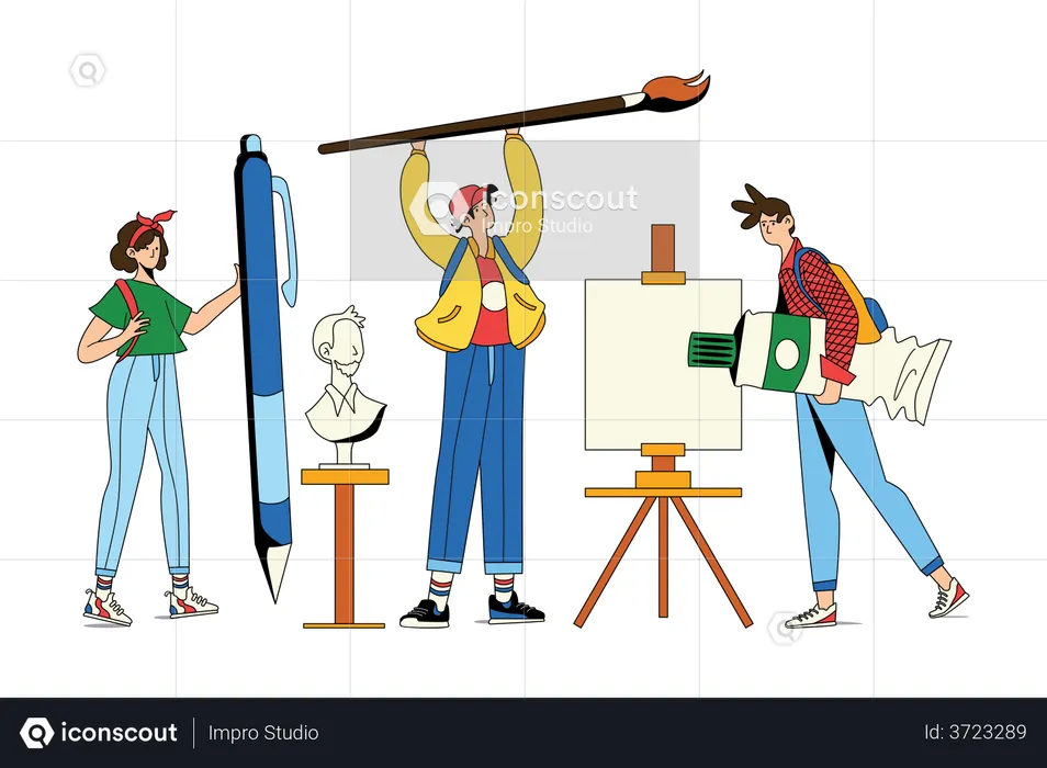 art class illustration free download