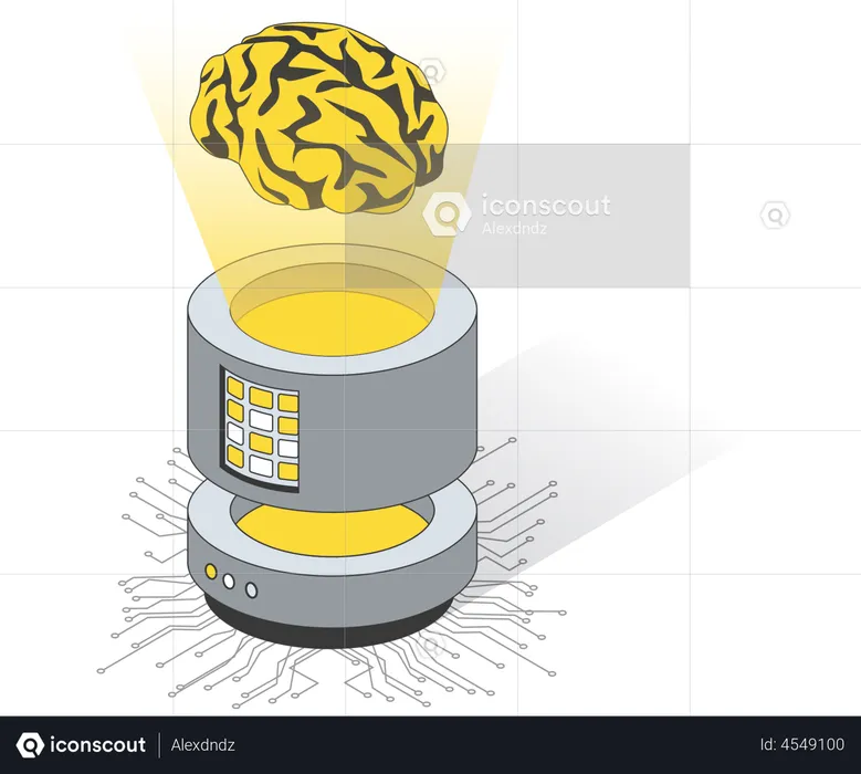 Artificial Brain Research  Illustration