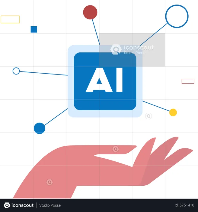 Artificial Intelligence Chip  Illustration