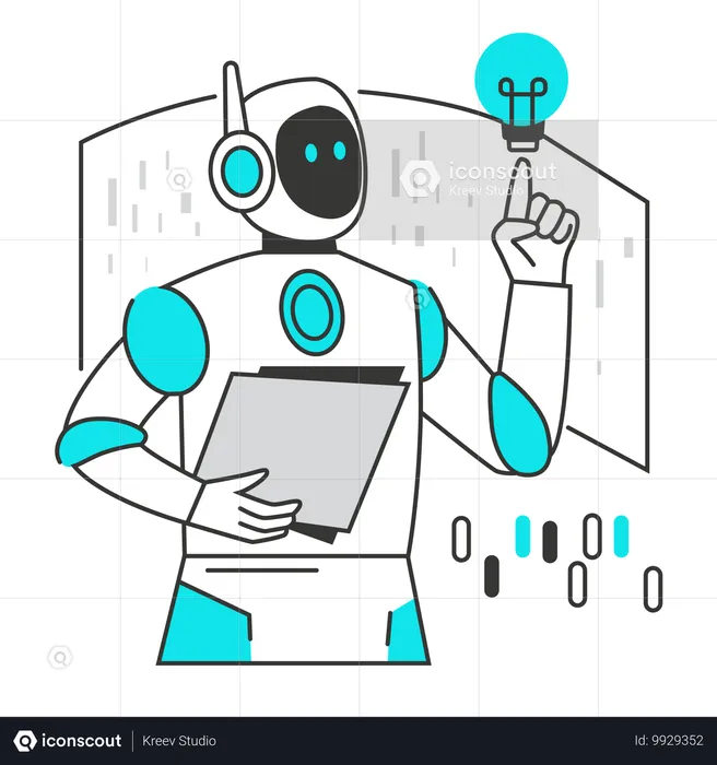 Artificial Intelligence creative ideas  Illustration