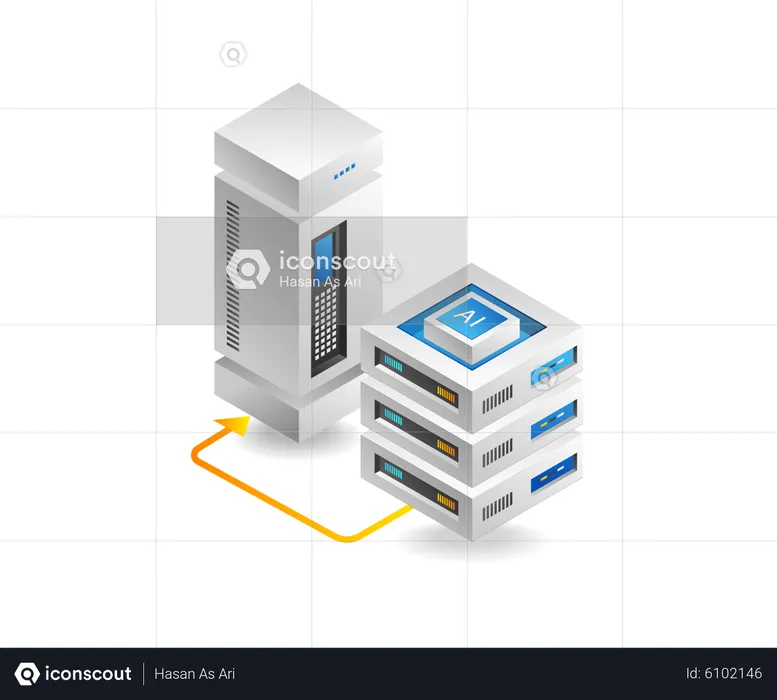 Artificial intelligence data  Illustration