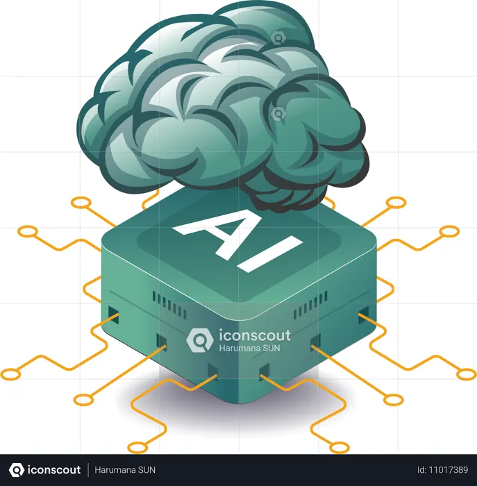 Artificial intelligence information technology  Illustration