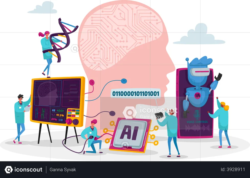 Artificial intelligence laboratory  Illustration