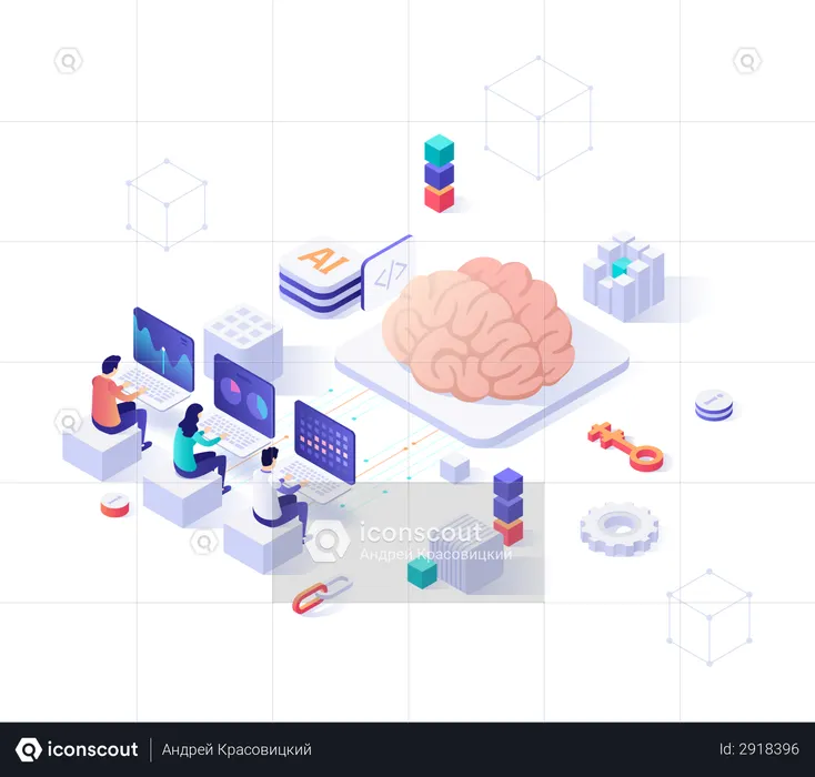 Artificial intelligence programming  Illustration