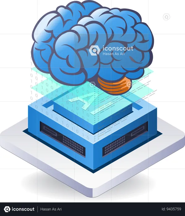 Artificial intelligence server technology  Illustration