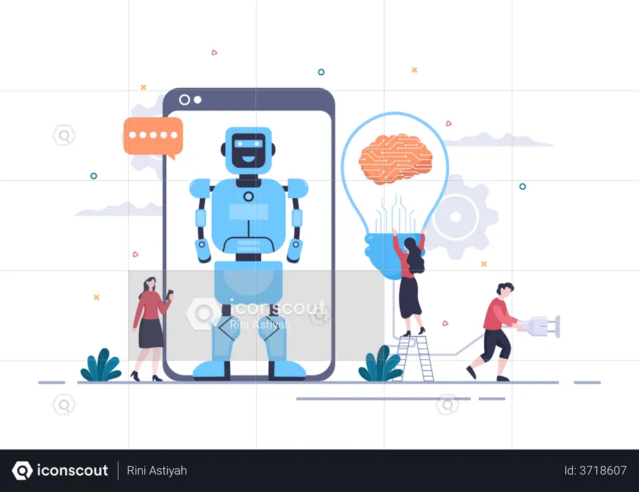 Artificial Intelligence Technology  Illustration
